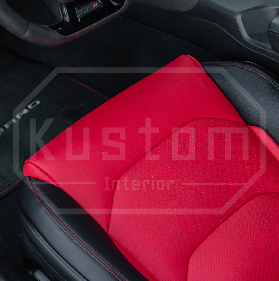 2016+ Camaro Two-Tone Coupe Recaro Leather Seat Covers | KustomCover