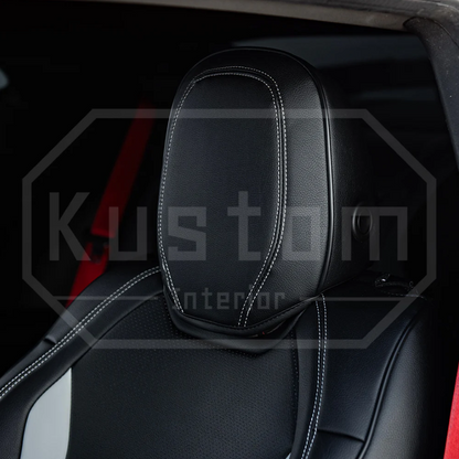 2016+ Camaro Two-Tone Coupe Recaro Leather Seat Covers | KustomCover