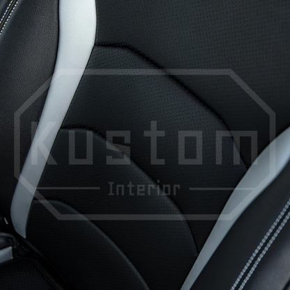 2016+ Camaro Two-Tone Coupe Recaro Leather Seat Covers | KustomCover