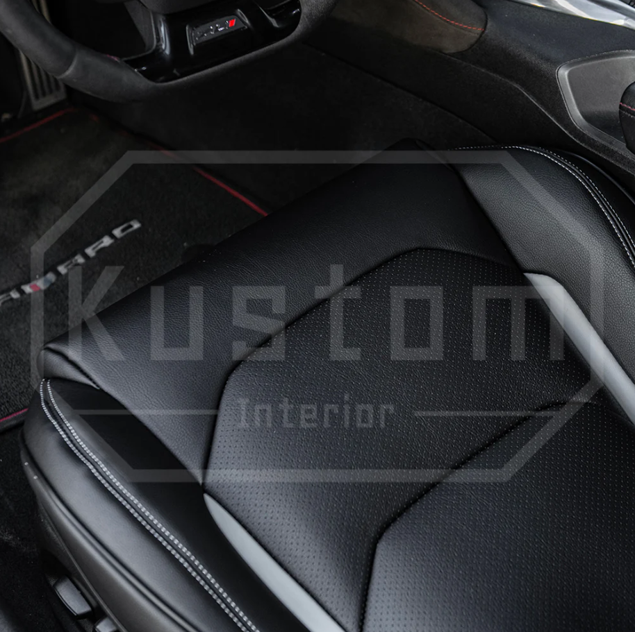 2016+ Camaro Two-Tone Coupe Recaro Leather Seat Covers | KustomCover
