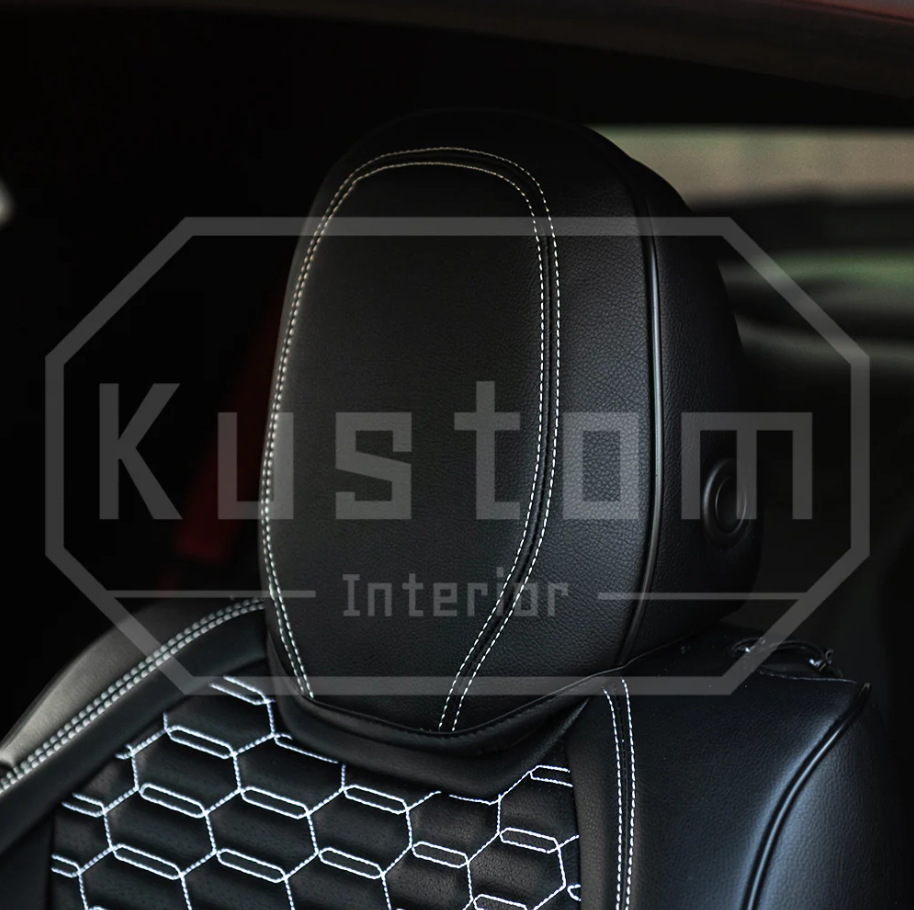 2016+ Camaro Two-Tone Coupe Recaro Leather Seat Covers | KustomCover