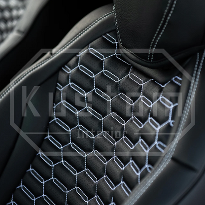 2016+ Camaro Two-Tone Coupe Recaro Leather Seat Covers | KustomCover