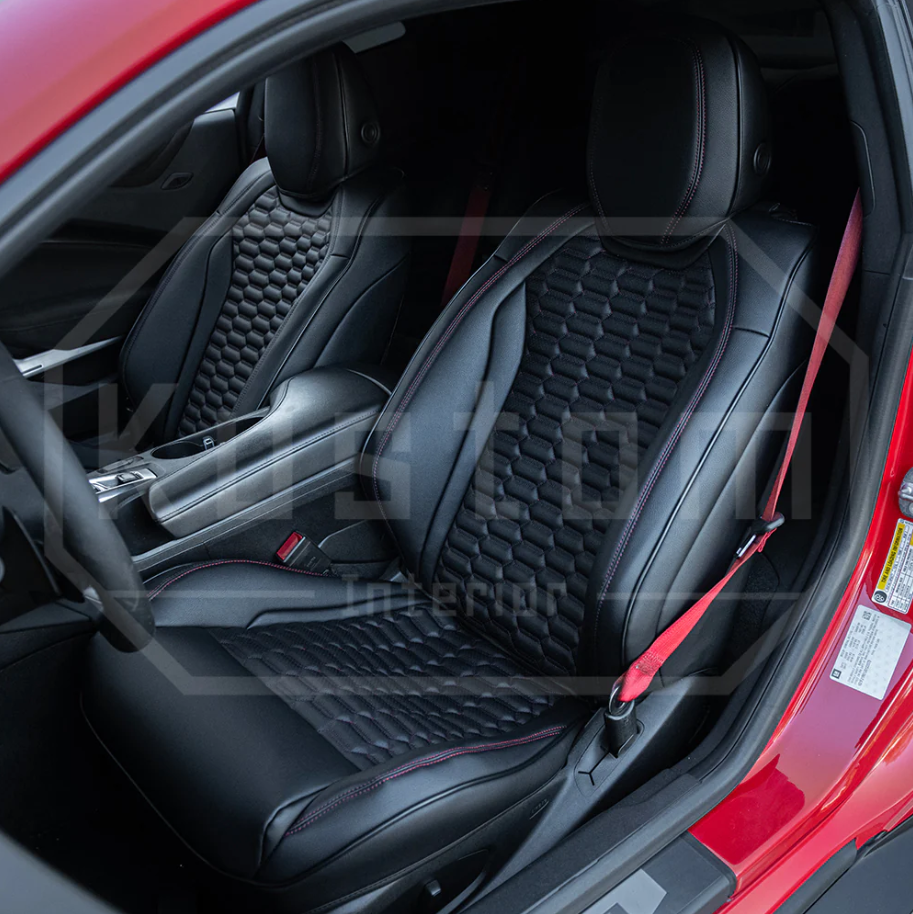 2016+ Camaro Two-Tone Coupe Recaro Leather Seat Covers | KustomCover