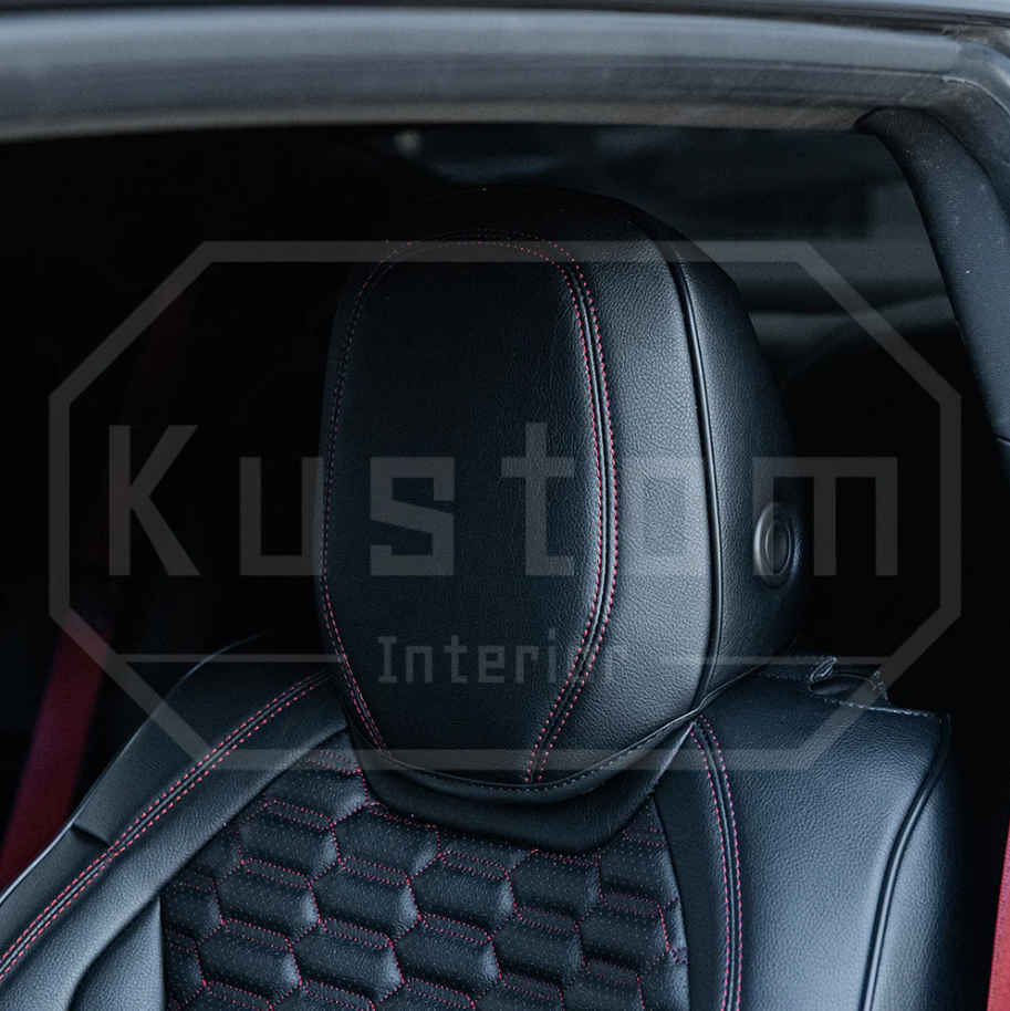 2016+ Camaro Two-Tone Coupe Recaro Leather Seat Covers | KustomCover