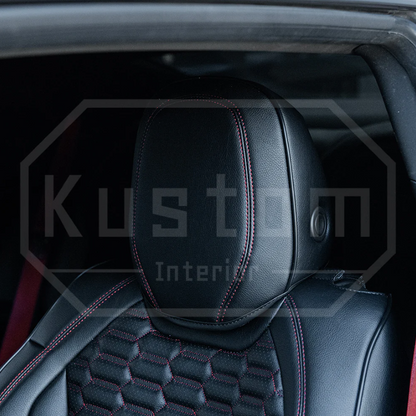 2016+ Camaro Two-Tone Coupe Recaro Leather Seat Covers | KustomCover