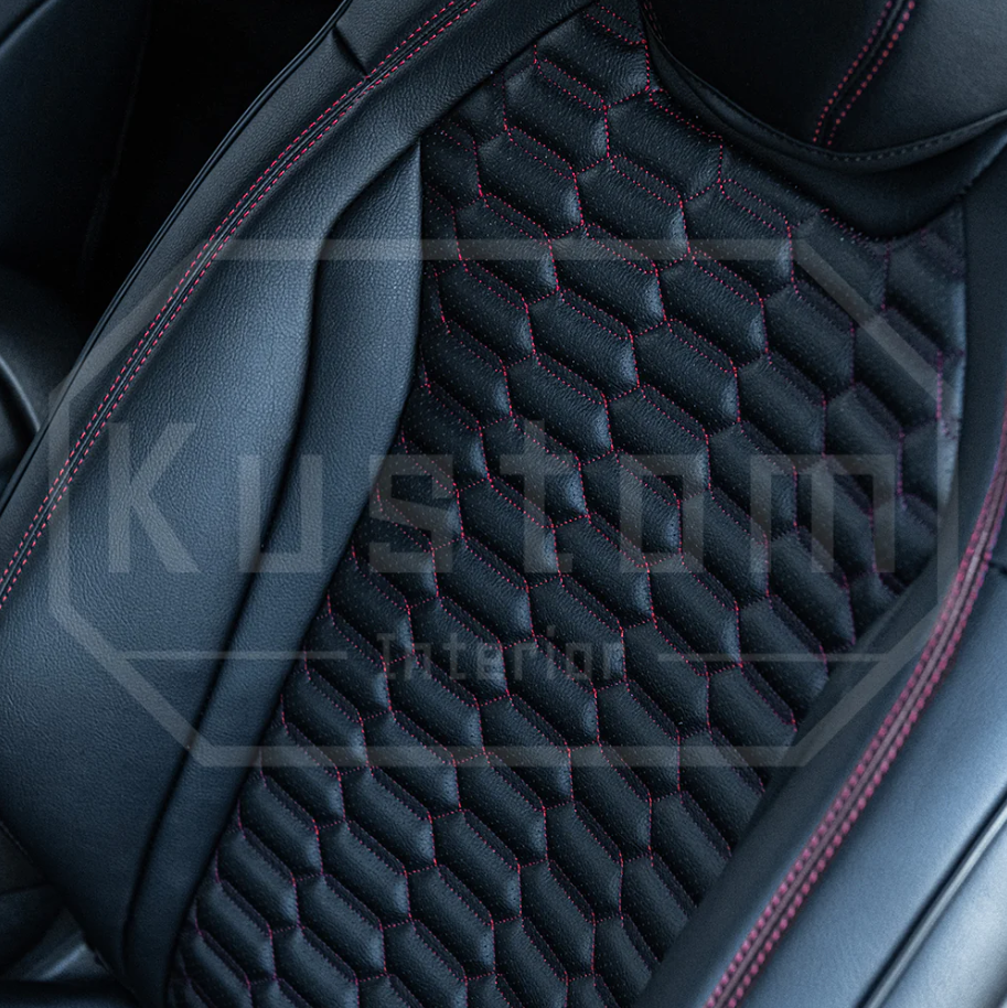 2016+ Camaro Two-Tone Coupe Recaro Leather Seat Covers | KustomCover