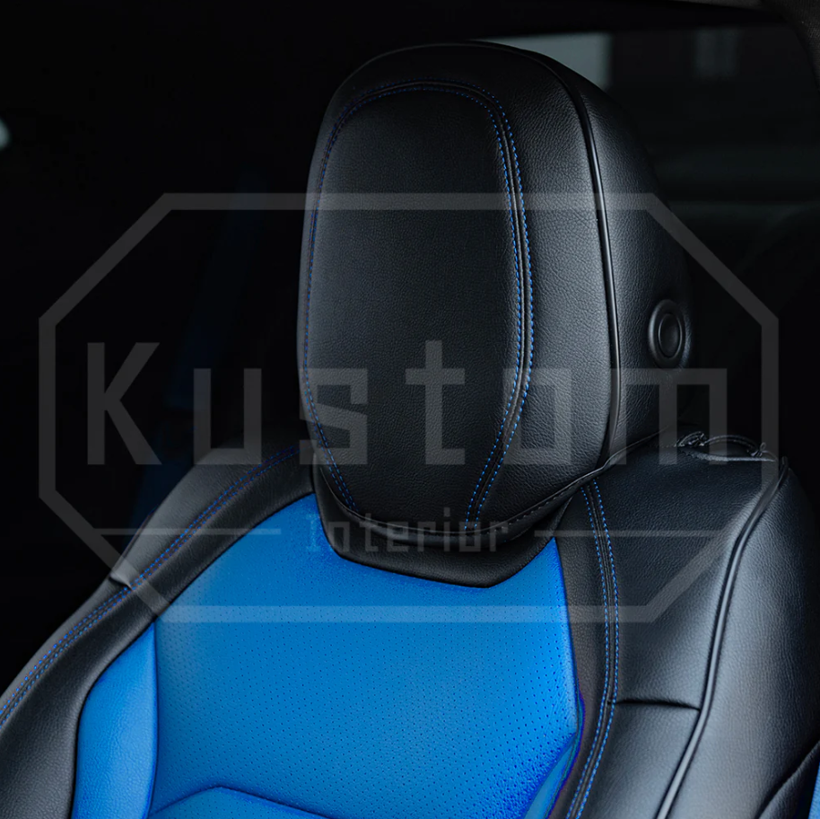 2016+ Camaro Two-Tone Coupe Recaro Leather Seat Covers | KustomCover