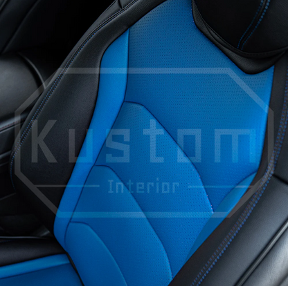 2016+ Camaro Two-Tone Coupe Recaro Leather Seat Covers | KustomCover
