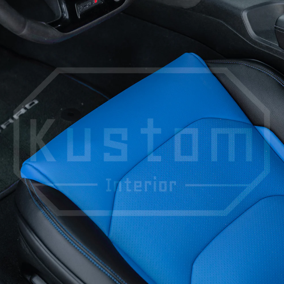 2016+ Camaro Two-Tone Coupe Recaro Leather Seat Covers | KustomCover