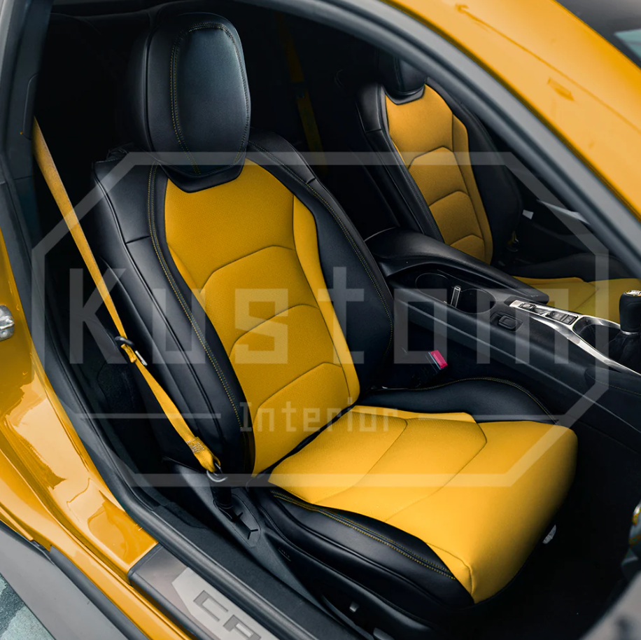 2016+ Camaro Two-Tone Coupe Recaro Leather Seat Covers | KustomCover