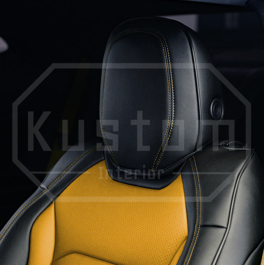 2016+ Camaro Two-Tone Coupe Recaro Leather Seat Covers | KustomCover