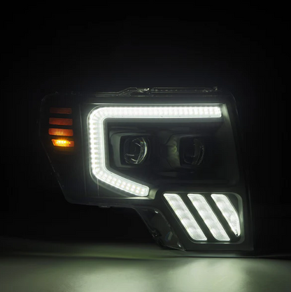 2009 - 14 F150 MKII LUXX-Series LED Projector Headlights (Black / Alpha Black / Chrome)