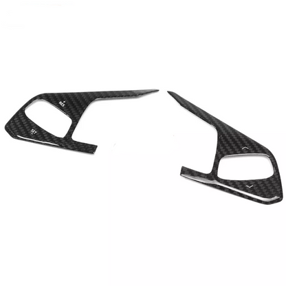 2024+ C8 Corvette Carbon Fiber Inner Steering Wheel Trim Covers - Heated