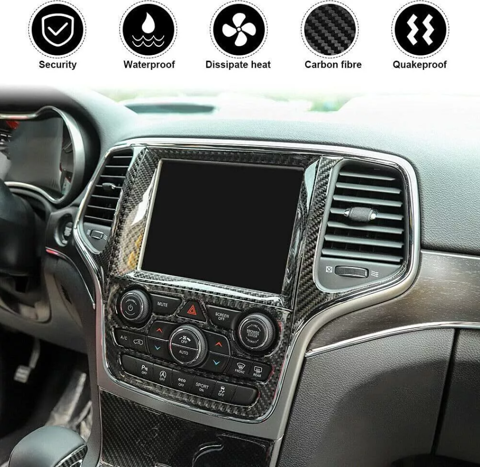 2011 - 20 Grand Cherokee Carbon Fiber Radio Screen Trim Panel