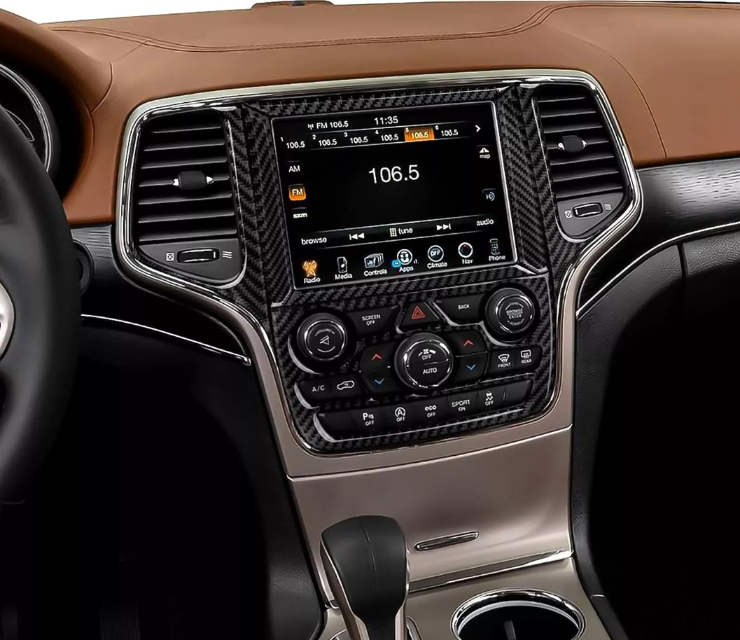 2011 - 20 Grand Cherokee Carbon Fiber Radio Screen Trim Panel