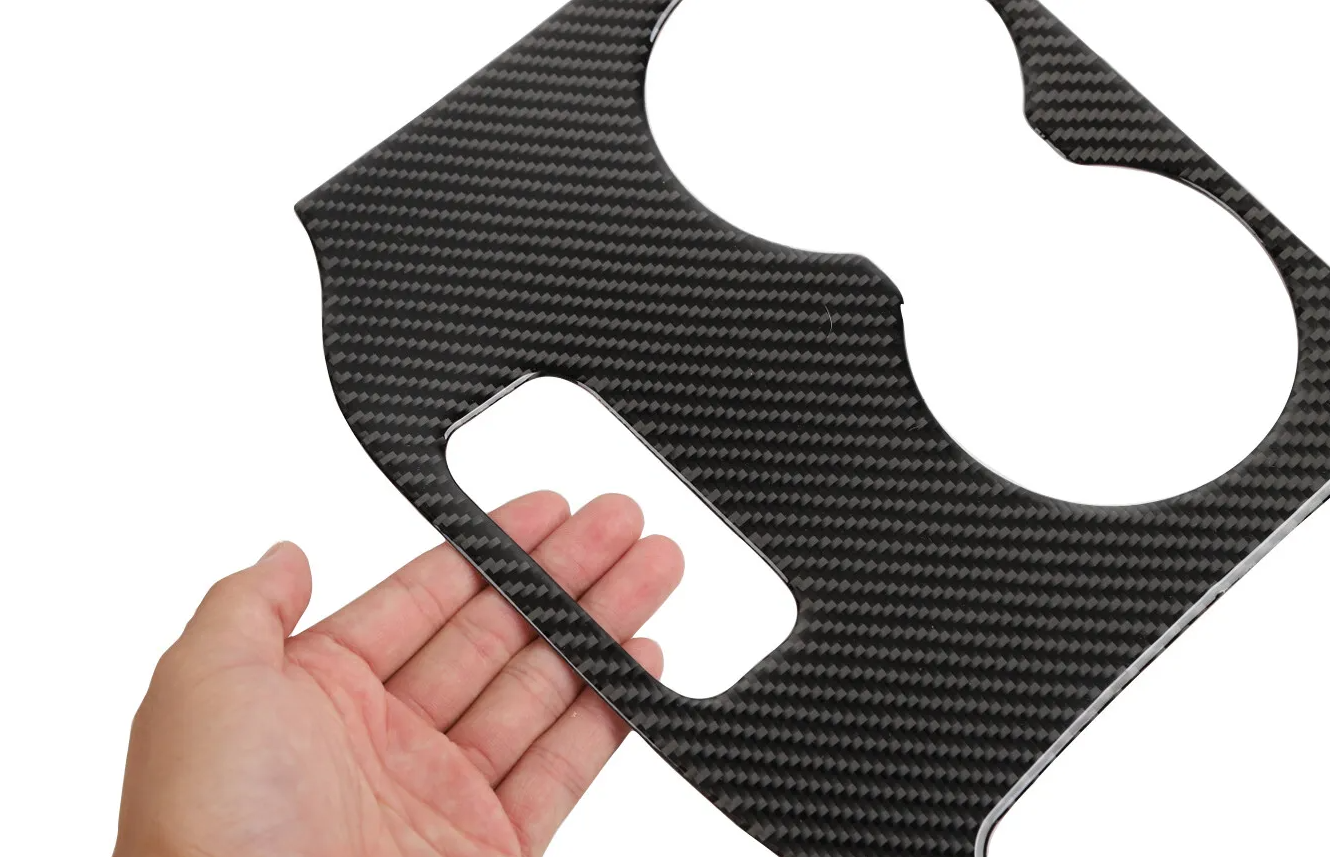 2014 - 15 Grand Cherokee Carbon Fiber Gear Shifter Insert Overlay | Next-Gen Carbon