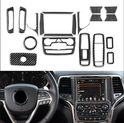 2011 - 20 Grand Cherokee Real Carbon Fiber Interior Trim Cover Kit | Next-Gen Carbon