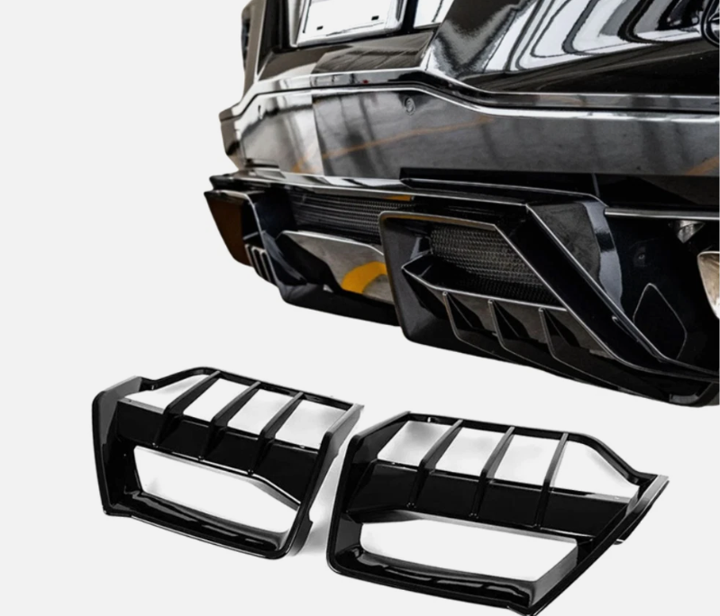C8 Corvette Stingray Gloss Black Rear Diffuser Add-Ons