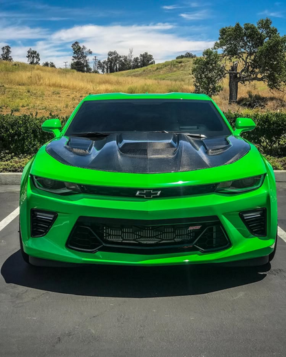 2016 - 23 Camaro iROC-Z ZR1 Style Hood with Louvers (Carbon Fiber/FRP)