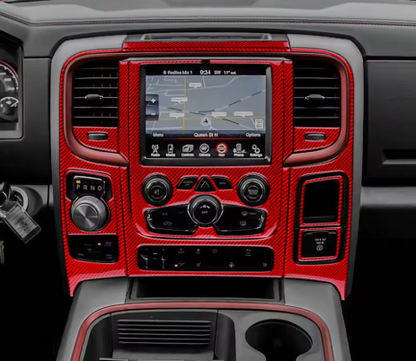 2016 - 18 Dodge Ram Carbon Fiber Radio/ Climate Control Overlay Kit | Next-Gen Carbon