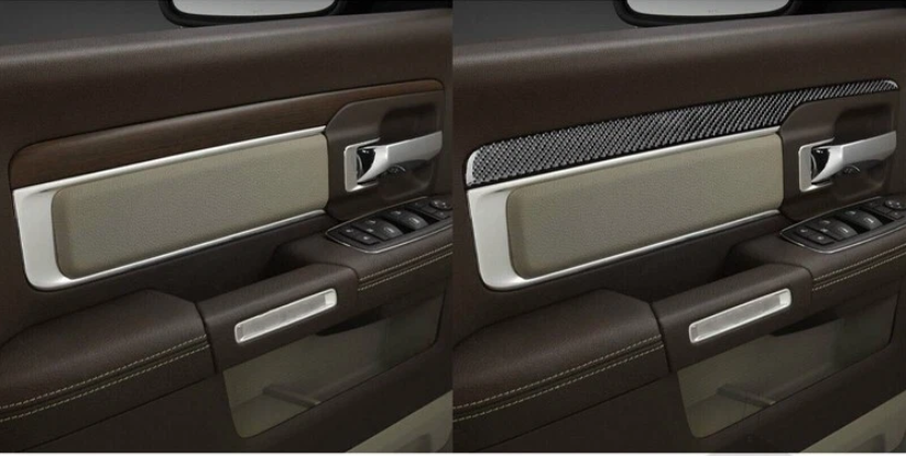 2016 - 18 Dodge Ram Carbon Fiber Interior Door Panel Trim Kit | Next-Gen Carbon