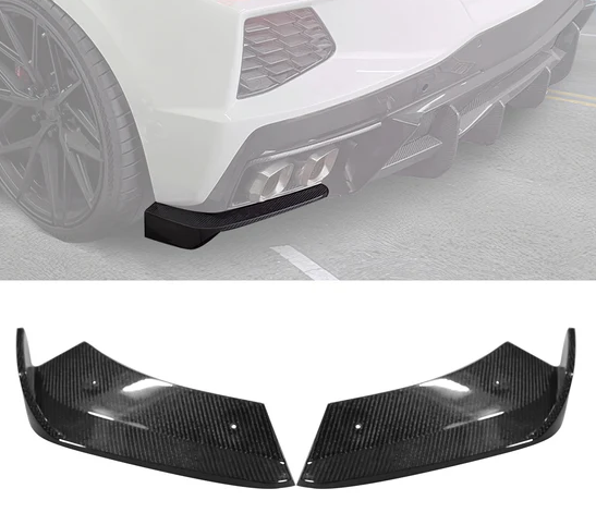 C8 Corvette Stingray Carbon Fiber Rear Diffuser Aprons