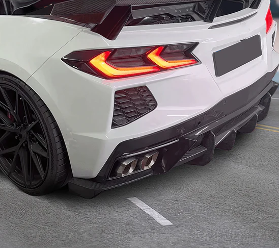 C8 Corvette Stingray Carbon Fiber Rear Diffuser Aprons