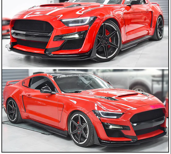 2015 - 17 Mustang GT500 Style Unpainted Front Splitter