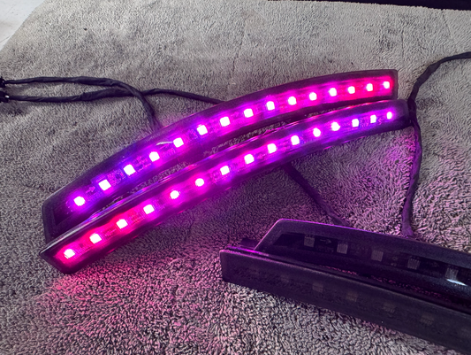 2014 - 19 Chevy Corvette C7 Smoked RGB/Flow Series LED Side Markers | Color Changing