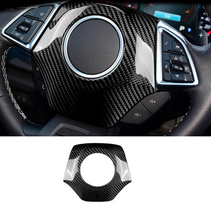 2016-24 Camaro Carbon Fiber Center Steering Wheel Surround Cover | Next-Gen Carbon