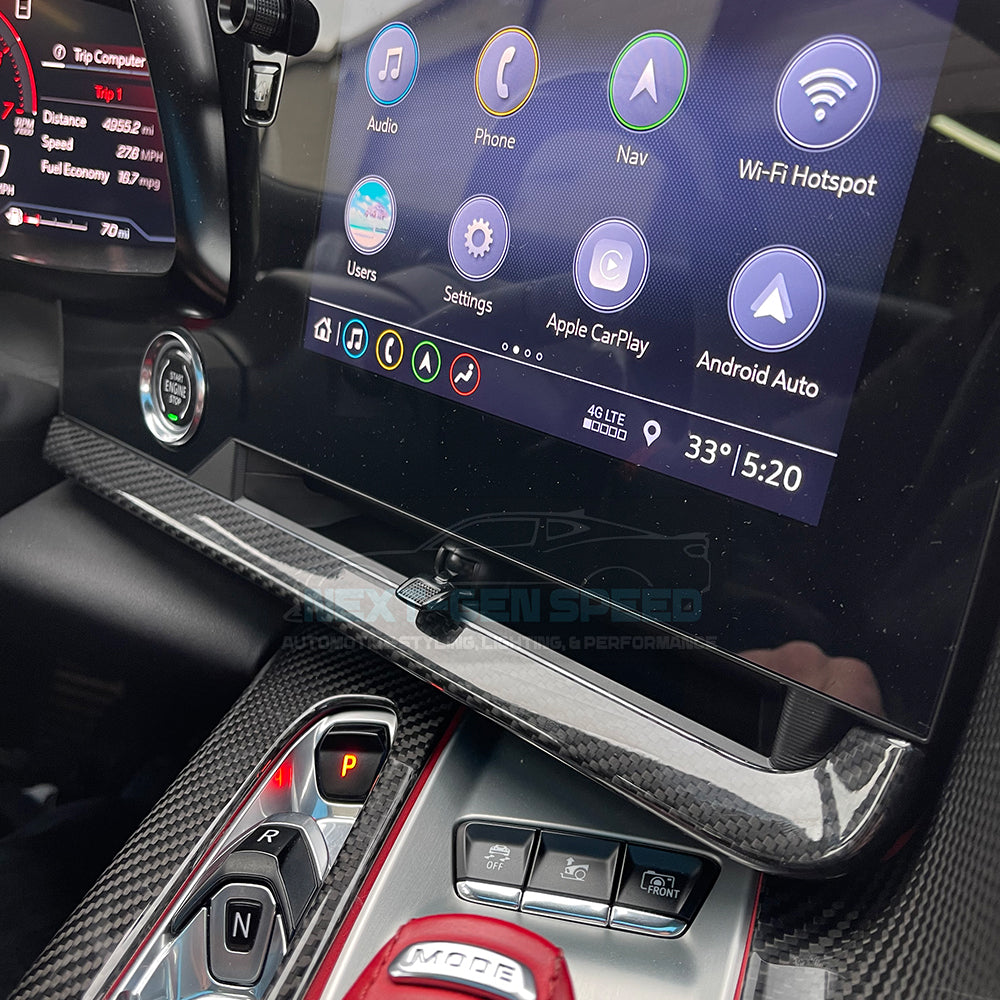 C8 Corvette Carbon Fiber Interior Dash Trim Kit 3PC - (Black / Red / Blue / Forged) | Stingray / Z06 / E-Ray