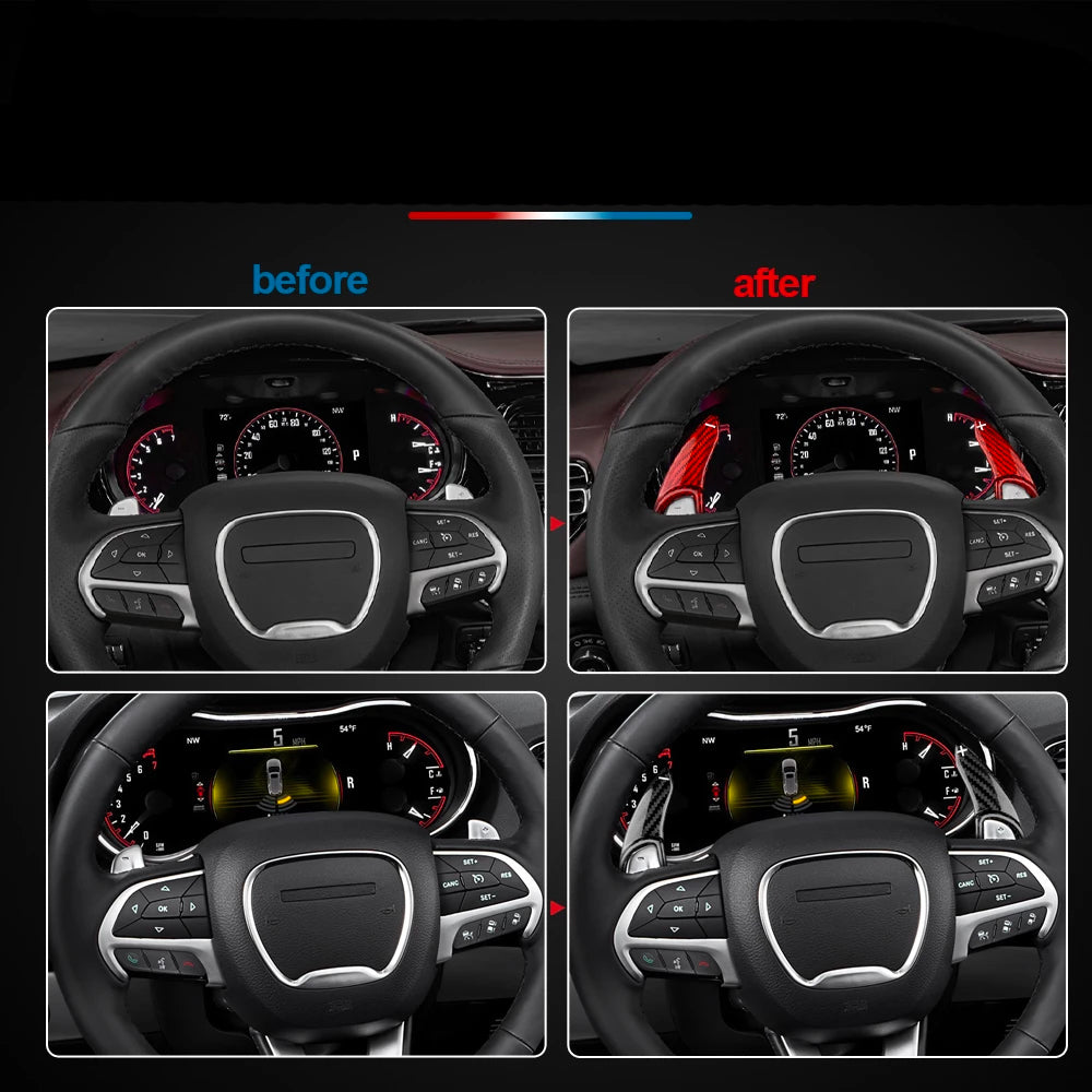 2015-2024 Dodge Charger / Challenger / Durango Carbon Fiber Paddle Shifter Covers | Next-Gen Carbon