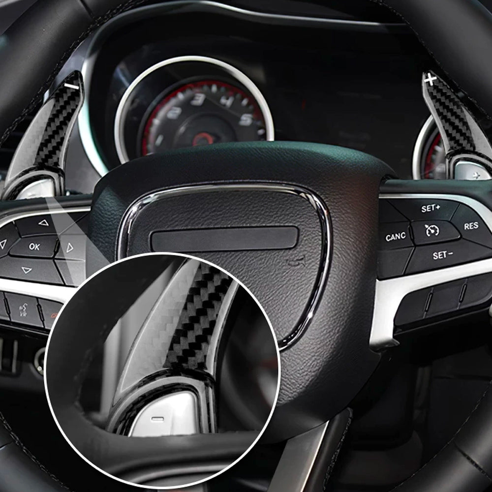 2015-2024 Dodge Charger / Challenger / Durango Carbon Fiber Paddle Shifter Covers | Next-Gen Carbon