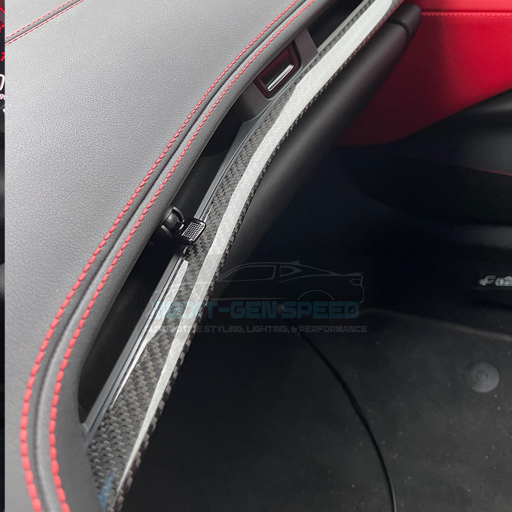 C8 Corvette Carbon Fiber Interior Dash Trim Kit 3PC - (Black / Red / Blue / Forged) | Stingray / Z06 / E-Ray