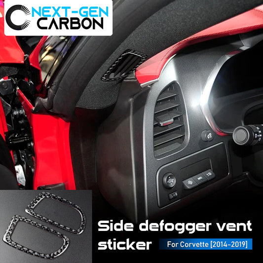 2014 - 19 C7 Corvette Carbon Fiber Side Vent Defogger Trim Covers | Next-Gen Carbon