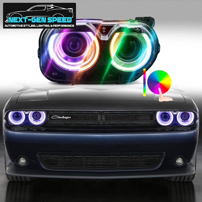 2009 - 14 Dodge Challenger Prebuilt RGB LED Headlights