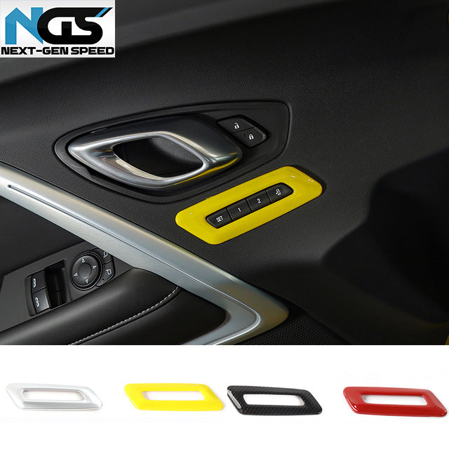 2016 - 24 Camaro Carbon Fiber/Colored Memory Seat Control Trim