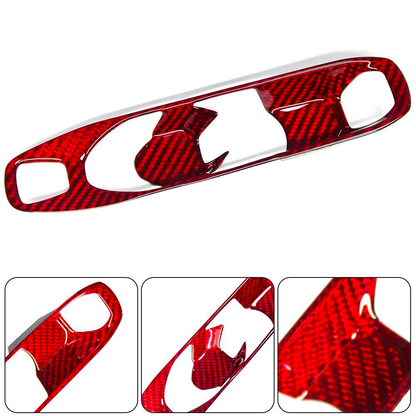 C8 Corvette Real Carbon Fiber Transmission Control Outer Trim Cover | Black/Red/Blue Carbon