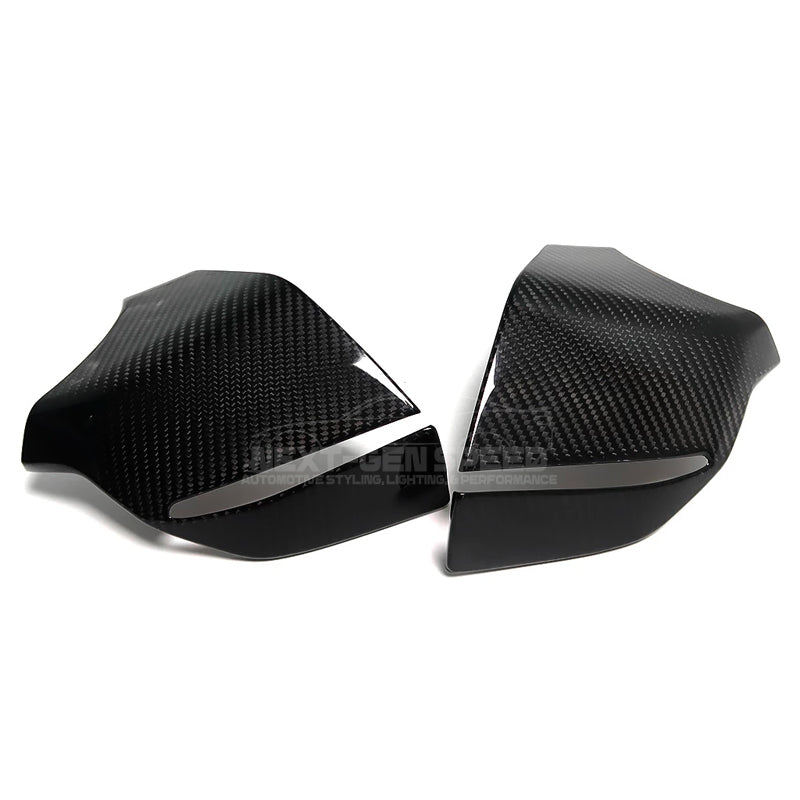 C8 Corvette Carbon Fiber Side Mirror Cover Lower Base Cap Covers