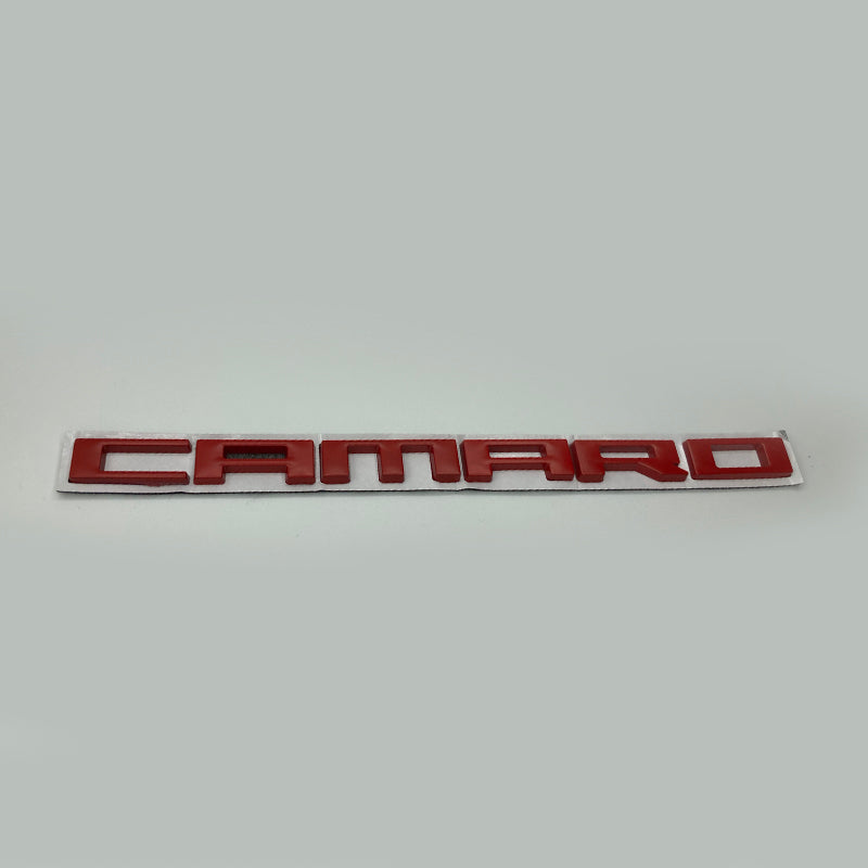 2010 - 24 Camaro Fender Badge Camaro Logo | Black / Red