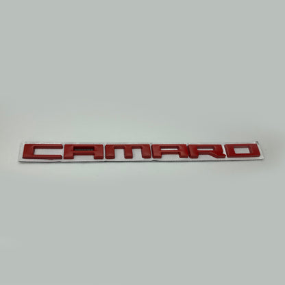 2010 - 24 Camaro Fender Badge Camaro Logo | Black / Red