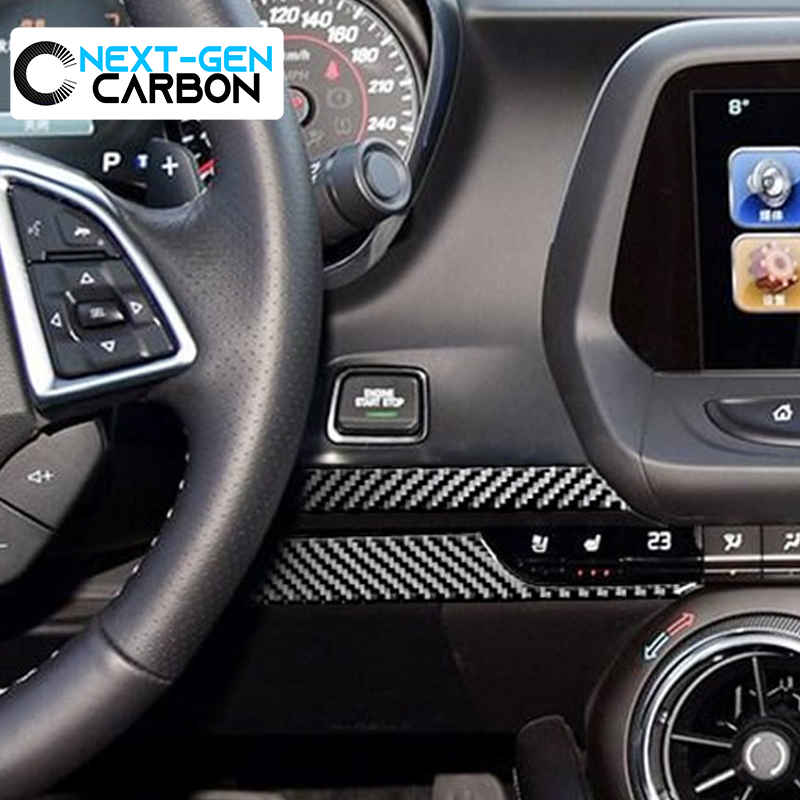2016 - 24 Camaro Carbon Fiber Lower Dashboard Trim Cover Overlay | Next-Gen Carbon