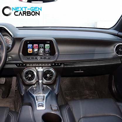 2016 - 24 Camaro Carbon Fiber Lower Dashboard Trim Cover Overlay | Next-Gen Carbon