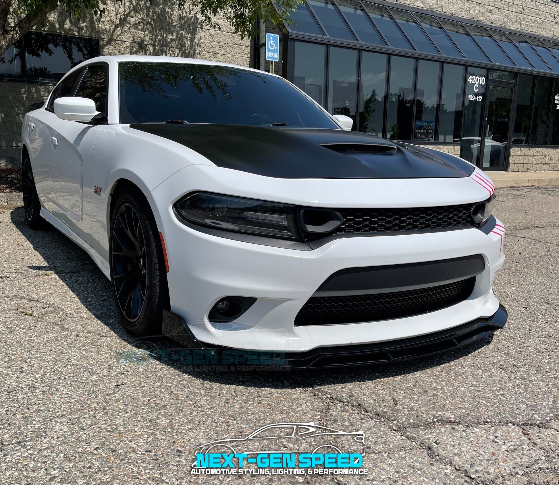 2015 - 23 Charger Slimbody Gloss Black SRT Splitter Lip 4PC