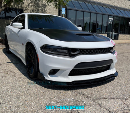 2015 - 23 Charger Slimbody Gloss Black SRT Splitter Lip 4PC