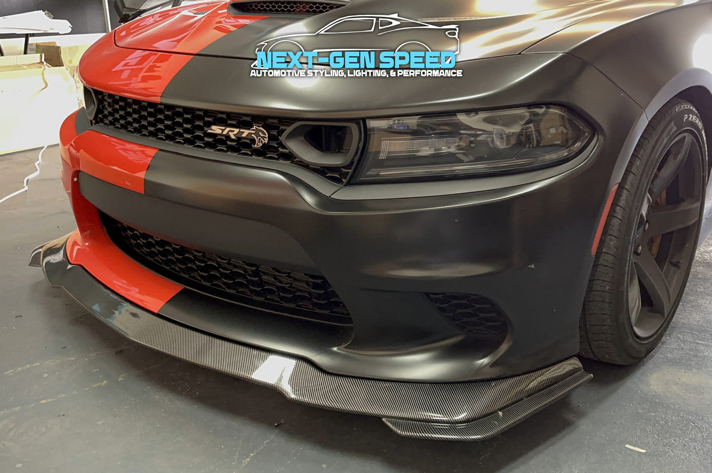 2015 - 24  Charger SRT Slimbody V3 Front Splitter Lip | Matte / Carbon 1PC