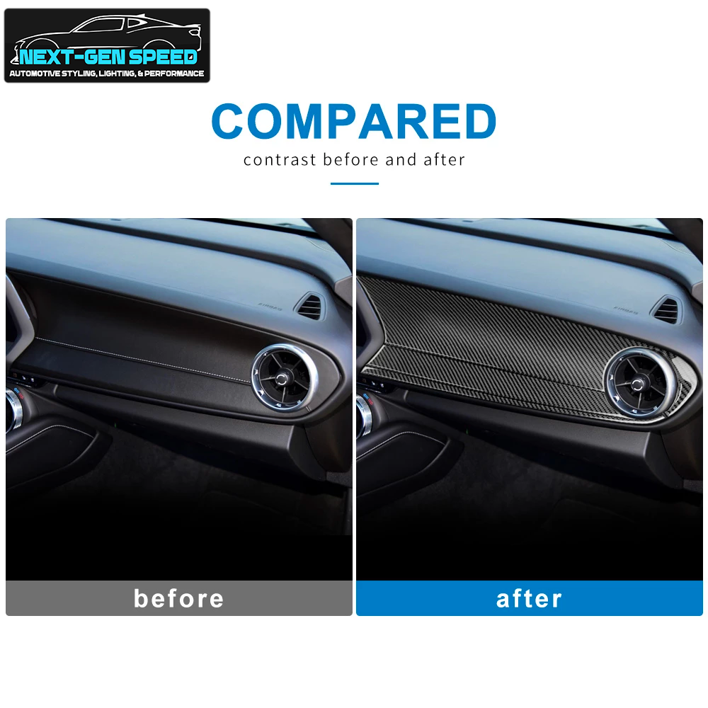 2016 - 24 Camaro Carbon Fiber Passenger Dashboard Cover