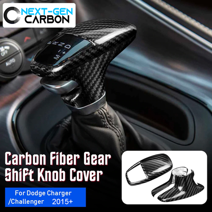 2015 - 24 Charger/Challenger/Durango Carbon Fiber Shifter Knob Handle Cover