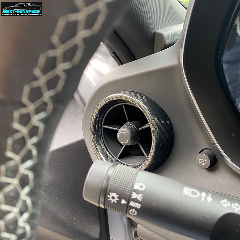 2016 - 24 Camaro Carbon Fiber Interior Air Vent Bezel Ring Covers (Black / Red / Blue)