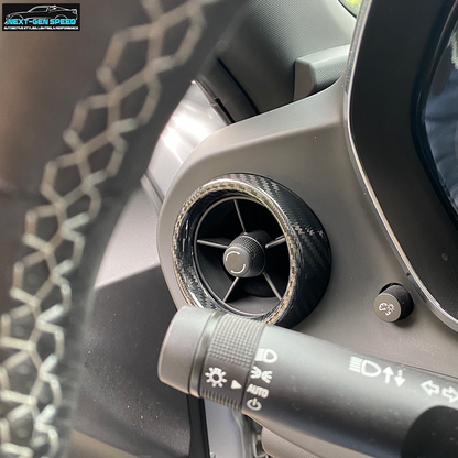 2016 - 24 Camaro Carbon Fiber Interior Air Vent Bezel Ring Covers (Black / Red / Blue)